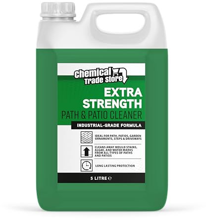 Chemical Trade Store - Path & Patio Cleaner - Concentrate Outdoor Stain Remover Cleaning Treatment - Decking, Driveways, Rooftops - 5 Litre