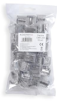 KOLORENO Schnelle Kabel Steckverbinder Stecker für Draht CMK-255 - Draht-Schnellspleiß- Crimp Anschluss - Wasserdicht Kabelverbinder - Installationsprojekte - 5x 0.75 do 2.5 mm² - 50 Stück