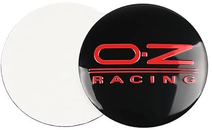 SANSHAOS 4 Pièces Autocollants Cache Moyeu pour OZ Racing 60mm, Autocollant avec Emblème Centre de Jante Capuchons Moyeu Roue Bouchon Voiture Accessoires
