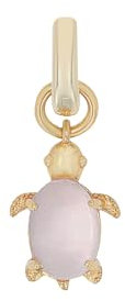 Amor Charm 925 Sterling Silber Damen Charms, mit Glas, 1,9 cm, Rosa, Schildkröte, Kommt in Schmuck Geschenk Box, 2038465