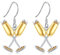 DAYLINLOVE Champagner Ohrringe S925 Sterling Silber Martini Sekt Wein Dangle Drop Ohrringe Wein Schmuck Geschenke für Frauen Sekt Liebhaber