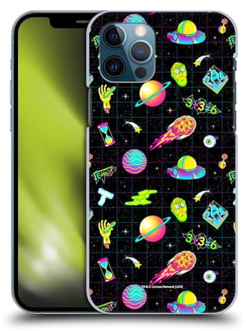 Head Case Designs Officially Licensed Rick And Morty Neon Pattern Season 3 Graphics Hard Back Case Compatible With Apple iPhone 12 / iPhone 12 Pro