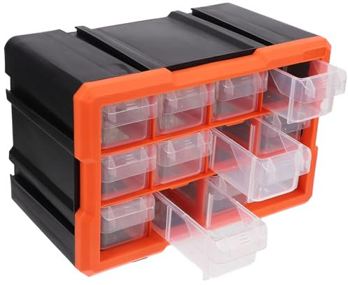 Hoement Organisateur Armoire à Outils Plastique Boîte à Outils Petite avec Compartiments Stockage De Vis Tiroir à Rangement De Quincaillerie