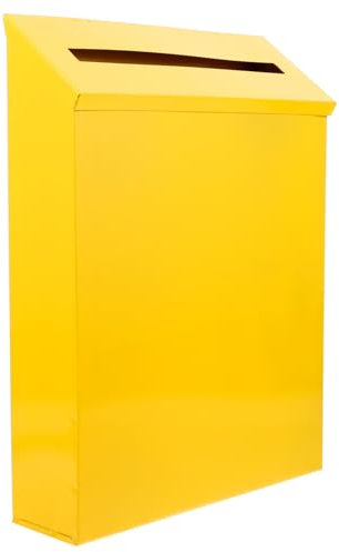 Milisten Boîte Aux Lettres Murale Vintage En Jaune Boîte Aux Lettres Décorative Pour Jardin Capacité Adéquate Pour Enveloppes Style Rétro Installation Facile Décor Élégant