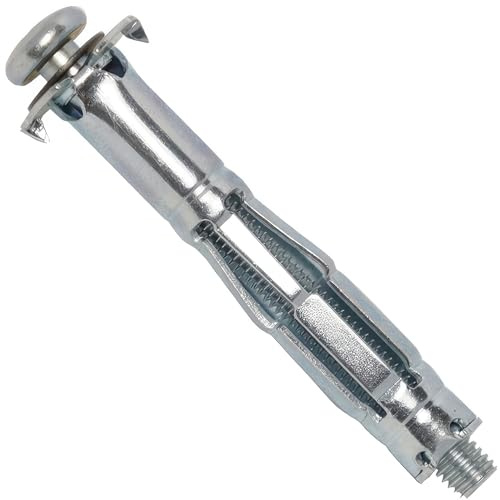 M5 x 37mm Hollow Wall Anchor (Pack of: 5) Plasterboard Fixings Cavity Wall Anchors Heavy Duty Metal Plugs Molly