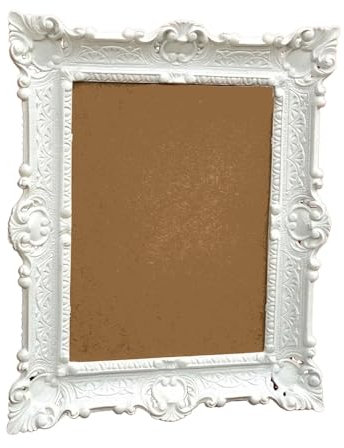 Lnxp Cadre photo antique blanc 56 x 46 cm Rectangle pour photos 30 x 40 cm ou 40 x 30 cm Cadre baroque 50R