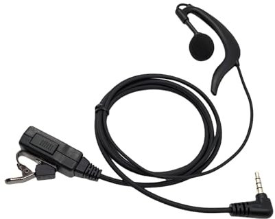 FackLOxc . Oreillette 5 mm avec bouton et microphones Général 3,5 mm Oreillette confortable pour 1s/2s/3