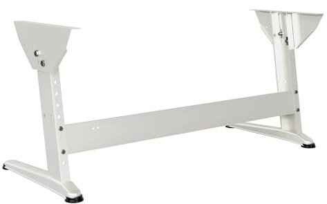 KESSLER PRO Tischgestell 120x40 cm - Schreibtischgestell mit Höhen- und Neigungsverstellung - Ergonomisch Schreibtisch Beine aus Metall, Weiß