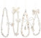Calkkrer 4 Stück Beaded Handy Kette Weiß, Stilvolle Handy Anhänger Mit Faux Pearl Und Acryl Perlen, Strapazierfähige Handykette Für Handgelenk