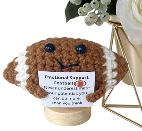Emotionale Unterstützung häkeln – inspirierender, handgefertigter Strickball | Stressabbau- -Häkelball mit inspirierendem Zitat für Zuhause, Arbeitsplatz, Einweihungsdekoration