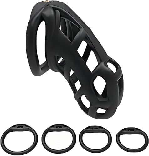 Chastity Cage Uomo Gabbia Pene Sissy Cintura Di Castità Maschile Cock Cage Erotitici Sexy Per Coppie (Bend,Standard)