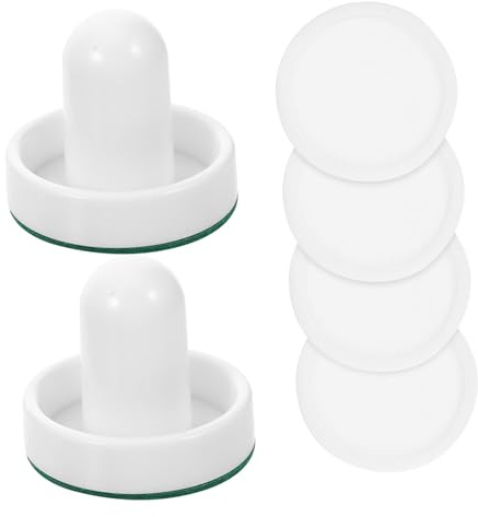 ULTECHNOVO Air Hockey Zubehör Satz Für Tischhockey Kunststoff Eishockeypucks 51mm Weiße Schieber 60mm Ersatzteile Für Airhockey Tisch Party Und Freizeitspaß