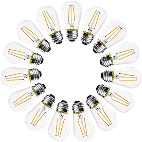 Fafeicy Bombillas de Repuesto LED S14, las Mejores Bombillas Regulables de 2 W con 30.000 Horas de Vida útil, 120 Lm (S14#72)