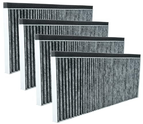 vhbw 4x Aktivkohlefilter kompatibel mit Siemens LI64LA521 | LI64LA530, LI63MA520C/02, LI64LA520 Dunstabzugshaube - 45,5 x 20,0 x 2,3 cm