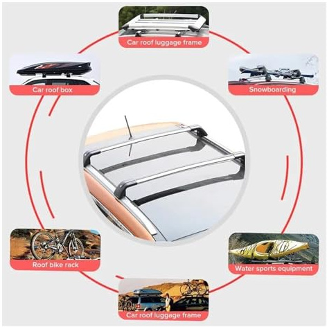 DZSJUNCHENSM Dachgepäckträger Querträger-Dachträger Für X3 F25 2010 2011 2012 2013 2014 2015 2016 2017(Black Sliver)