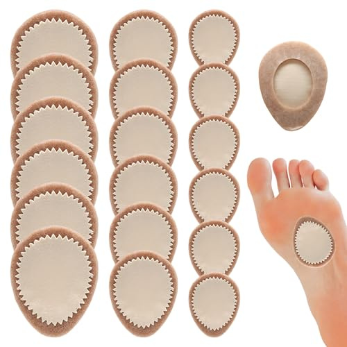 Pansement cors au pied, Oeil de perdrix, Lot de 18, en feutre de haute qualité. Soulage la douleur, réduit les frottements et amortit les chocs, Plusieurs tailles disponibles