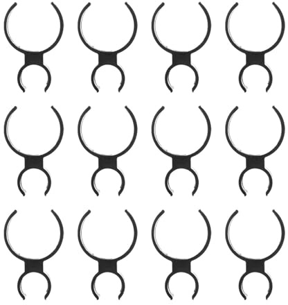 COHEALI 10pcs Reusable Black Plastic Bottle Holder Clip with Single Hole Design for Party Use Suitable for Candles and Bottles for Celebrations