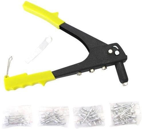 4 NOZZLE POP RIVET GUN WITH 60 ASSORTED RIVETS