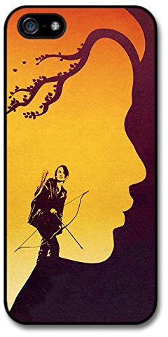 The Hunger Games Jennifer Lawrence Archery Girl with Branches Birds Illustration hülle für iPhone 5 5S