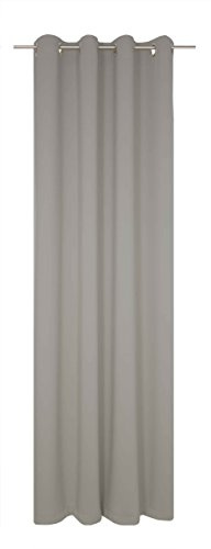 Wirth Fertigschal Dim Out mit Ösen, Polyester, Grau, 245 x 145 cm, 1 Einheiten