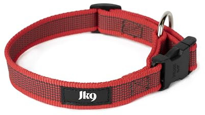 JULIUS K-9 220CG-R Color & Gray Halsband, 20mm*27-42 cm, verstellbar, rot-grau, 20 mm (27-42 cm)