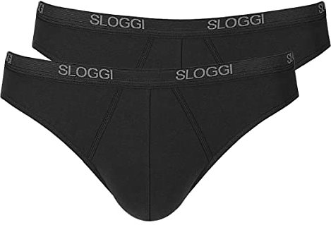 sloggi men Basic Mini 2p, Slip Uomo, Nero (Black), 5