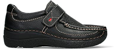 Wolky Comfort Extra Komfort Roll Strap - 70000 gedrückt Leder schwarz - 42