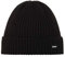 Eisbär RIPP Mütze schwarz – Dünn Gestrickte Rippstruktur, Schlichter Lässiger Look, Umschlagmütze für Winter, Ski, Snowboard, Wandern & Alltag, Atmungsaktiv & Leicht, Einheitsgröße 55-60 cm
