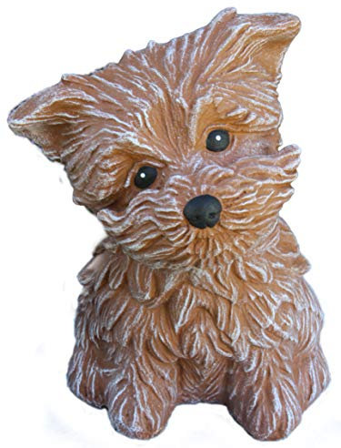STEINFIGUREN SPICKER Steinfigur Hund 125/3, Gartenfigur Steinguss Tierfigur Terrakotta Patina