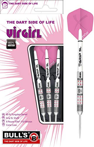 Bull's Virgirl Vr1 Steel Dart 21g, Silber/Rosa