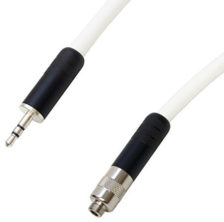 Van Damme IEM Extension Lead. IN-EAR MONITORING Cable. Stereo Headphone Jack (4m, White)