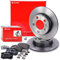 BREMBO Coated Disc Line Bremsenset Hinterachse inkl. Bremsscheiben Hinten Ø 230 mm Voll und Bremsbeläge Hinten