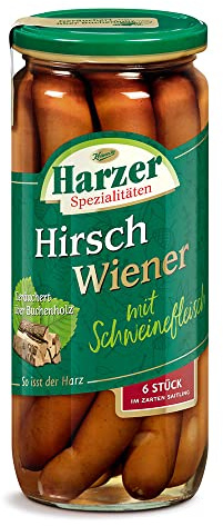 Hirsch Wiener, über Buchenholz geräuchert (1 x 250g)