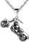 Feilok Pendentif en acier inoxydable Fashion Halley Moto Vélo Cyclomoteur Deux Roues Collier Pendentif Collier pour Homme, Acier inoxydable
