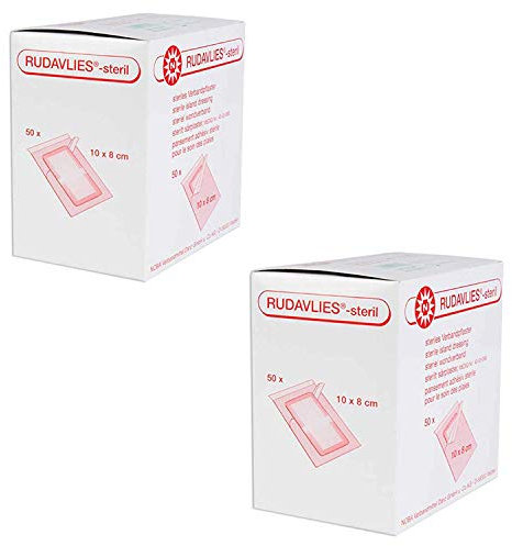 Noba Rudavlies sterile Wundpflaster 2 x 50 Stück 10 cm x 8 cm SET