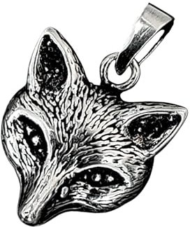 Kiss of Leather Anhänger Fuchskopf aus 925 Sterling Silber Nr. 356