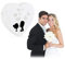 Relaxdays 10025186 Herz Pinata Hochzeit, Herzpinata zum Aufhängen, Hochzeitspinata zum selbst Befüllen, aus Papier, Piñata, weiß