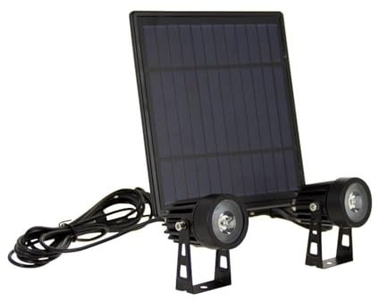 Xanlite, PACK2PSO350, Double Projecteur Solaire LED Extérieur avec Panneau Déporté, 450 Lumens