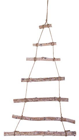 Rayher Escalera de Madera Decorativa para Colgar, árbol de Navidad, Natural, 75 x 40 x 1,5 cm, 75x40x1.5cm