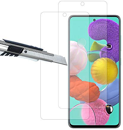 THILIVE 2 Stück für Samsung Galaxy A51 Schutzfolie,Displayschutzfolie aus gehärtetem Glas, HD Klar,Kratzfest, Einfache Installation,9H Härte