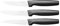 Fiskars Kleines Messer-Set, 3-teilig, Functional Form, Schälmesser, Allzweckmesser & Tischmesser, Functional Form, Edelstahl/Kunststoff, Schwarz, 1057561
