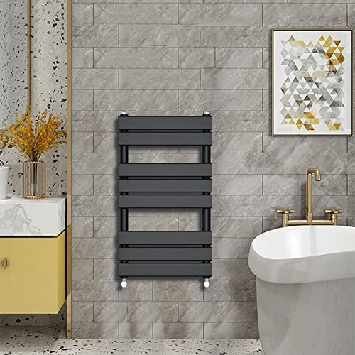 Warmehaus - Radiateur Salle de Bain Panneau Plat Noir 800 x 450 mm - Chauffage Central Moderne Économiseur d'Espace Radiateurs - Parfait pour Salle de Bains