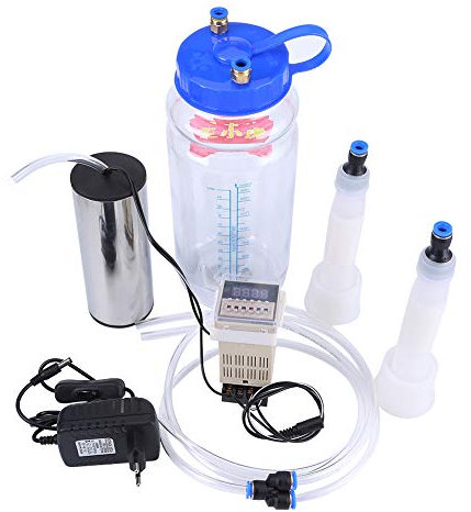 Elektrische Melkmaschine, 2 l, 100 – 250 V, tragbar, mit Flasche und Druckpumpe, perfekt für Kühe und Schafe (EU)
