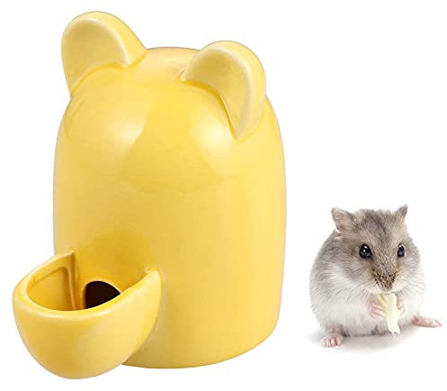 Distributeur d'Eau Céramique Hamster 300ml - Bouteille Automatique Muet pour Totoro, Cochon d'Inde