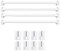 BANJILI-4 Pièce Barres de Vitrage Extensible Tringle Rideau Sans Percage Réglable Tringle a Rideau pour Fenetre Pvc pour de Tringle à Rideau Adhésive (4PCS-30-50CM)