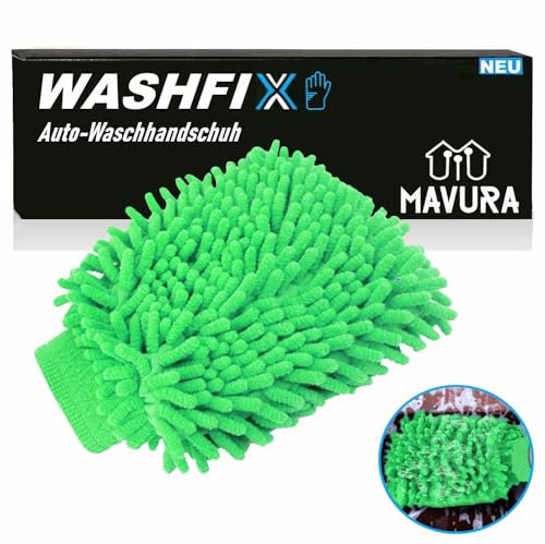 MAVURA WASHFIX Autowaschhandschuh Mikrofaser Handschuh Microfaser Autowäsche
