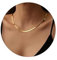 HSWYFCJY Gold Schlangenkette Damen Halskette Fischgrätenhalskette Choker Halsband Halskette für Frauen Mädchen,Breite 3mm, Länge 45cm