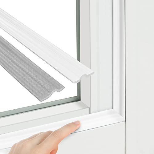 flintronic Dichtung für Fenster, Dichtungsband für Türen Selbstklebend,Abdichtung Fenster Zugluft, Abdichtband Fenster Abdichten, Fenster Zugluftstopper, Schaumstoffband, Fensterdichtungen (Grau 3M)