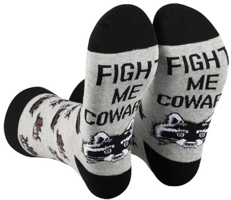 AATOP 2 Pairs Raccoon Socks Raccoon Gift For Raccoon Lover Fight Me Coward RaccoonTrash Panda Themed Sock (FIGHT ME COWARD s ku)