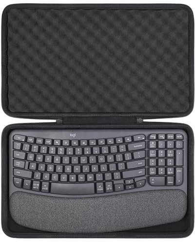 co2CREA Hard Travel Carrying Case for Logitech Wave Keys Wireless Ergonomic Keyboard and Mouse Combo MK670,Case only